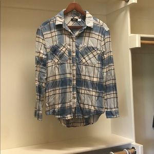 Long sleeve blue flannel